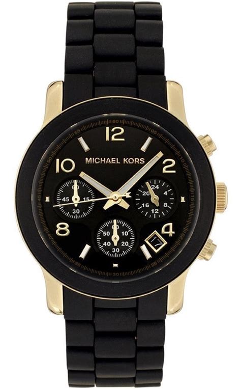 michael kors women's mk5191 runway black watch|michael kors slim runway watch.